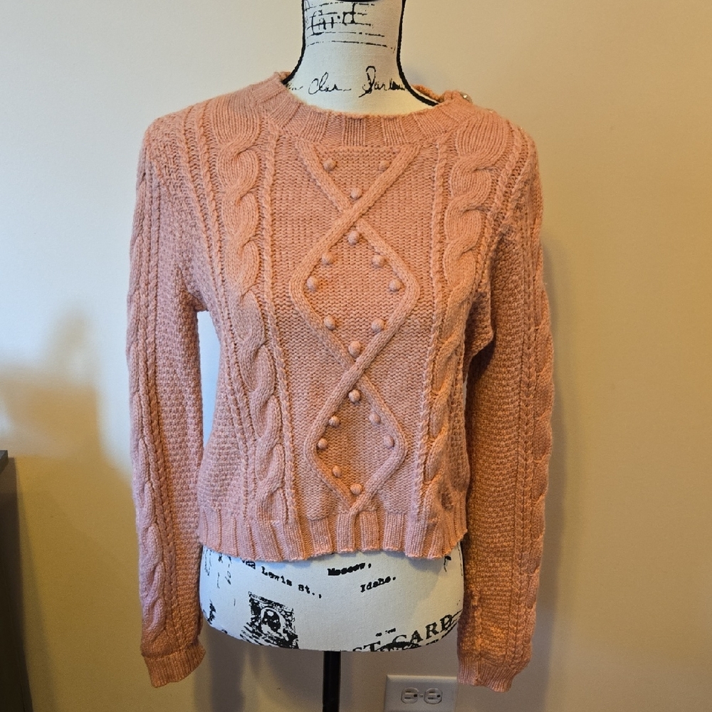 Juicy Couture Pink Cable Knit Sweater